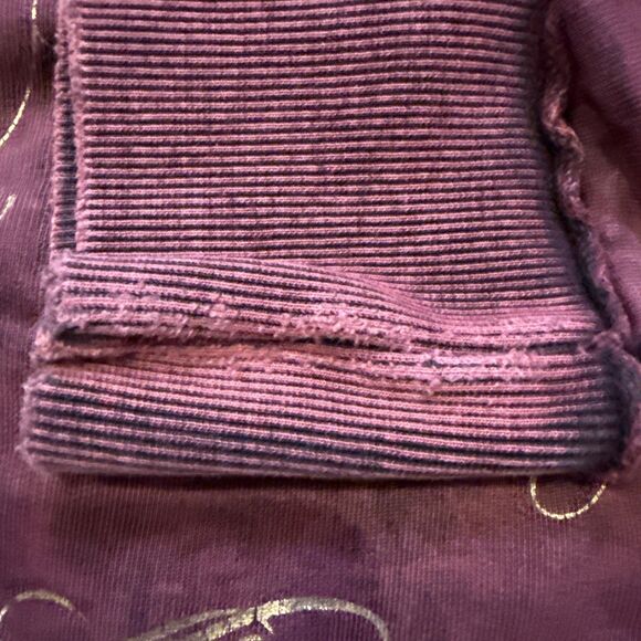 Vintage Y2K Sinful Hoodie Xl Women's Maroon Wings Feathers Gold Metallic - Picture 6 of 10